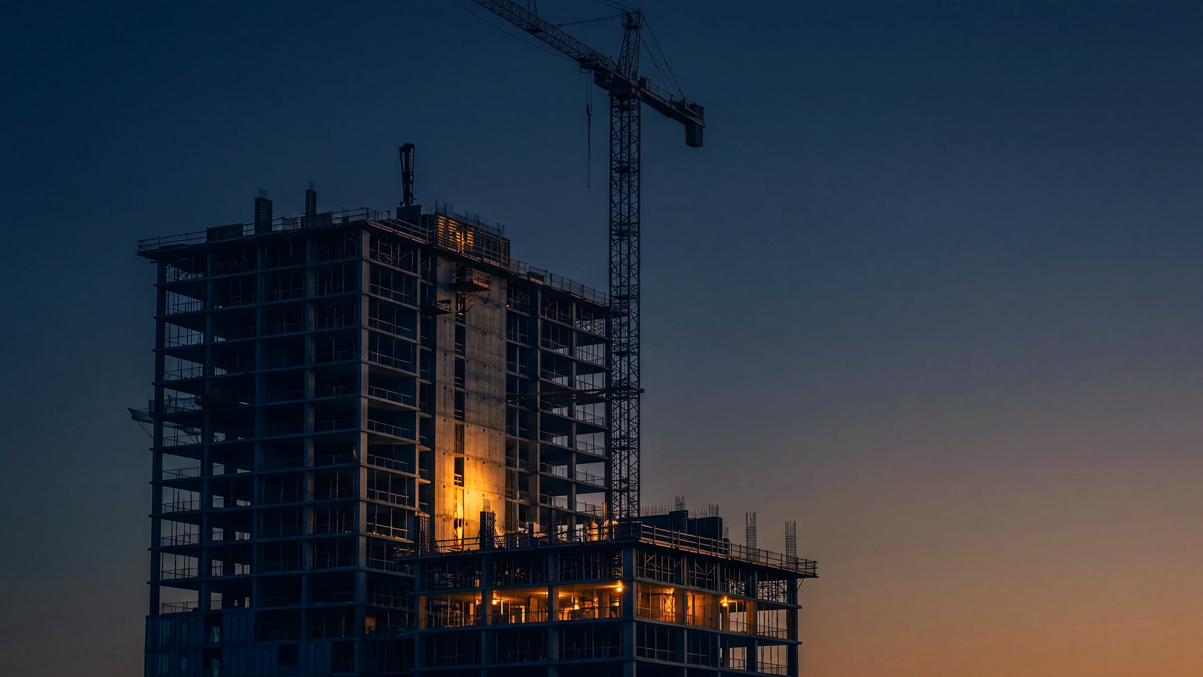 A residential tower under construction in Bengaluru